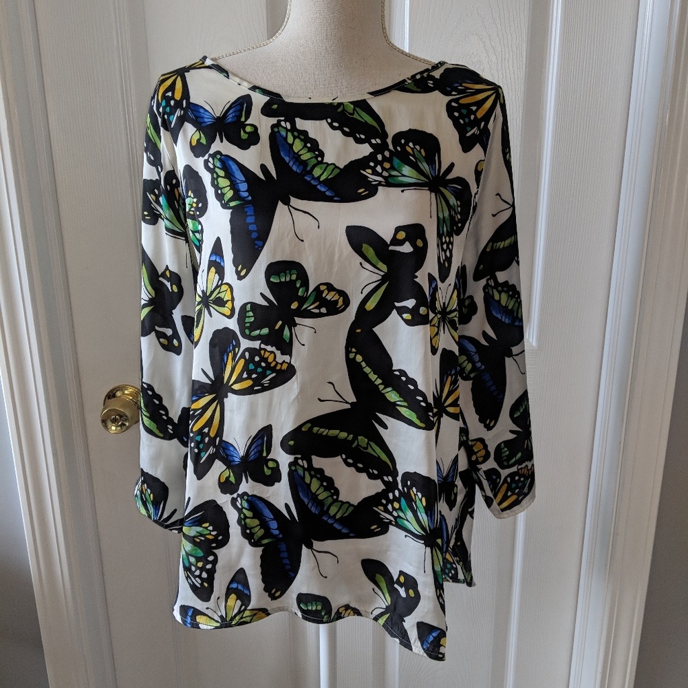 Butterfly Patterned Blouse